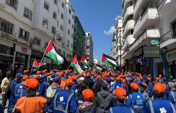 مسيرات عمالية تجوب طنجة للتنديد بـ"جراح الشغل" والإبادة في غزة